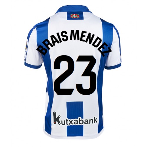 Fotbalové Dres Real Sociedad Brais Mendez #23 Domácí 2024-25 Krátký Rukáv